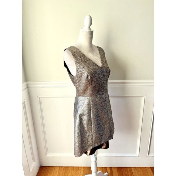 Sachin & Babi Metallic Dress 8 Gold - Picture 4 of 8